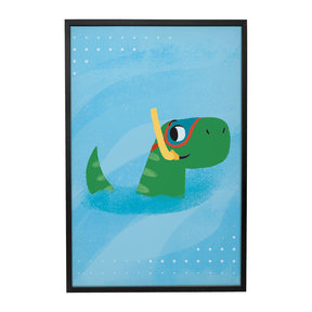 Quadro Decorativo Dino Mergulhando | Luana Estela - Meu Rodapé