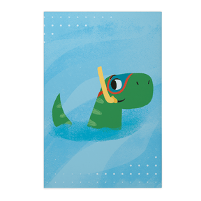 Quadro Decorativo Dino Mergulhando | Luana Estela - Meu Rodapé