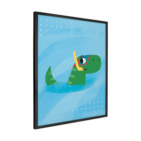 Quadro Decorativo Dino Mergulhando | Luana Estela - Meu Rodapé