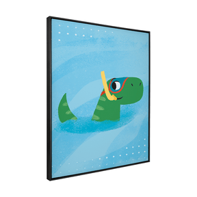 Quadro Decorativo Dino Mergulhando | Luana Estela - Meu Rodapé