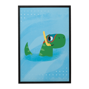 Quadro Decorativo Dino Mergulhando | Luana Estela - Meu Rodapé