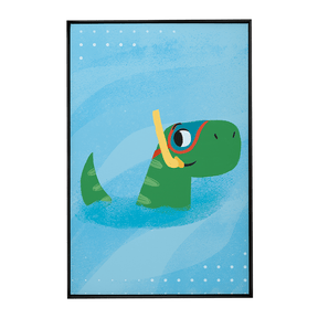 Quadro Decorativo Dino Mergulhando | Luana Estela - Meu Rodapé