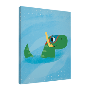Quadro Decorativo Dino Mergulhando | Luana Estela - Meu Rodapé