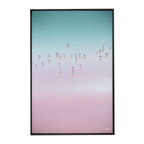 Quadro Decorativo Flamingos Uyini | Patricia Schussel Gomes - Meu Rodapé