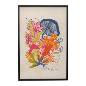Quadro Decorativo Happy Mushrooms | Fernanda Adelino - Meu Rodapé