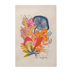 Quadro Decorativo Happy Mushrooms | Fernanda Adelino - Meu Rodapé