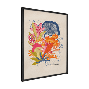 Quadro Decorativo Happy Mushrooms | Fernanda Adelino - Meu Rodapé