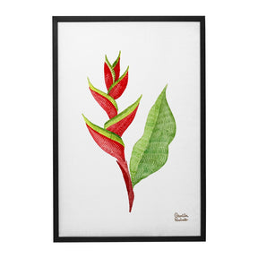 Quadro Decorativo Helicônia Bordado | Camila Pasinato - Meu Rodapé