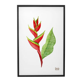 Quadro Decorativo Helicônia Bordado | Camila Pasinato - Meu Rodapé