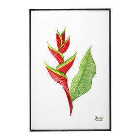 Quadro Decorativo Helicônia Bordado | Camila Pasinato - Meu Rodapé