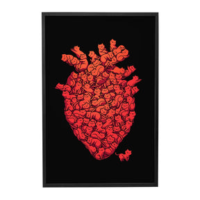 Quadro Decorativo I Love Cat Heart | Tobias Fonseca - Meu Rodapé