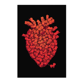 Quadro Decorativo I Love Cat Heart | Tobias Fonseca - Meu Rodapé