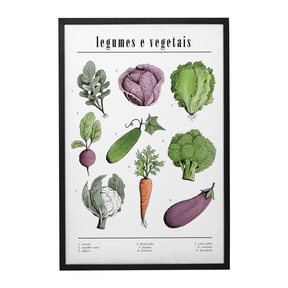Quadro Decorativo Legumes | Chrystian Perottoni - Meu Rodapé