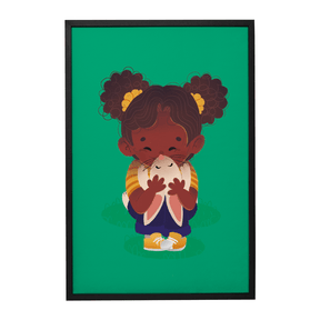 Quadro Decorativo Letícia e o Coelho | Rafaela Maia - Meu Rodapé