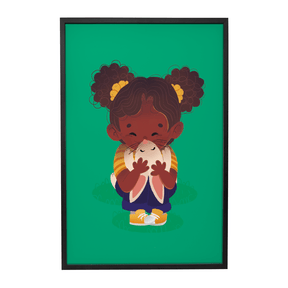 Quadro Decorativo Letícia e o Coelho | Rafaela Maia - Meu Rodapé