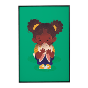 Quadro Decorativo Letícia e o Coelho | Rafaela Maia - Meu Rodapé