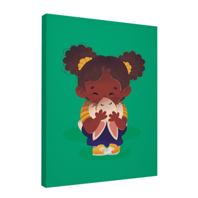 Quadro Decorativo Letícia e o Coelho | Rafaela Maia - Meu Rodapé