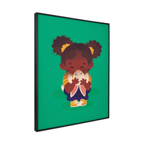 Quadro Decorativo Letícia e o Coelho | Rafaela Maia - Meu Rodapé
