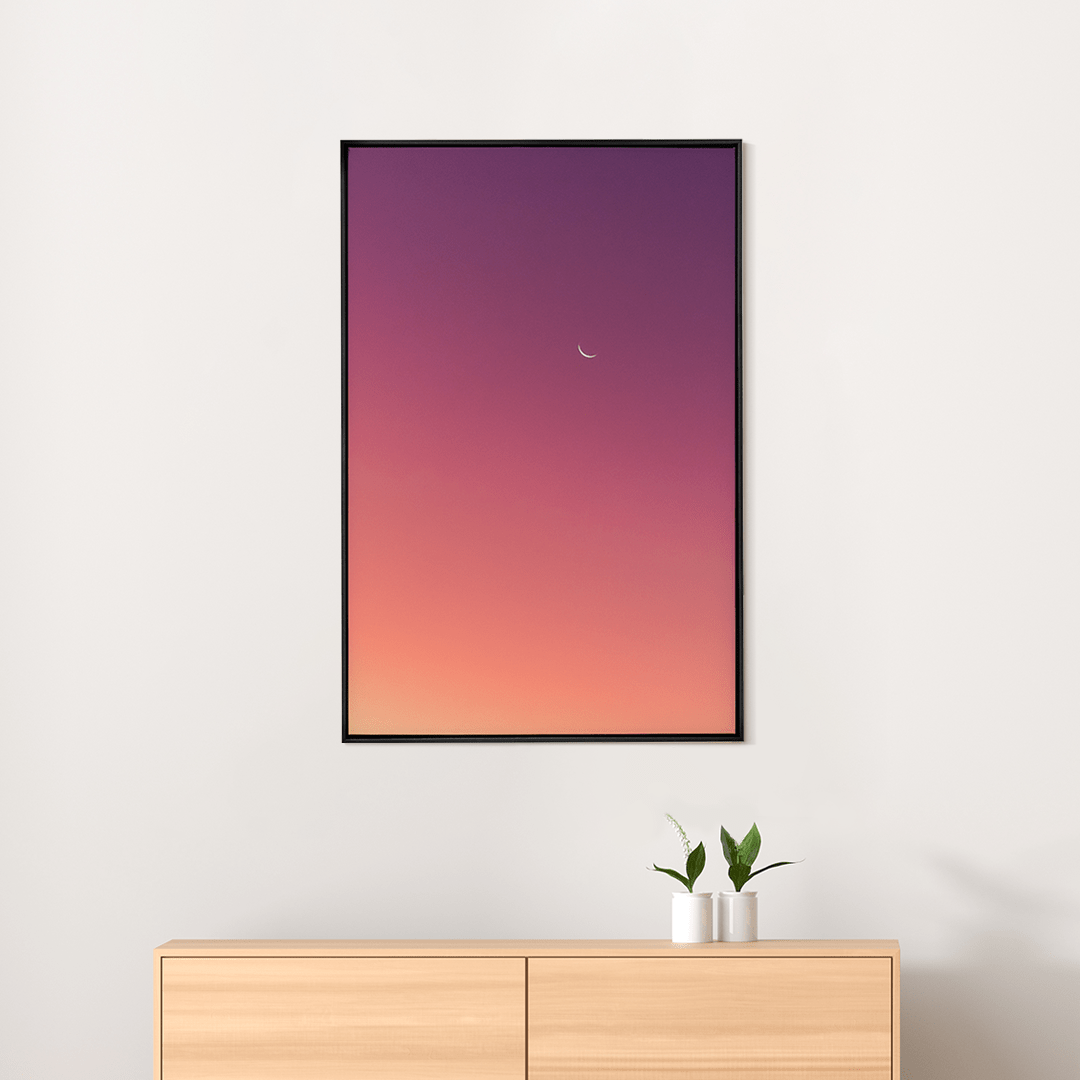 Quadro Decorativo Lua Crescente Minimalista | Ale Rodrigues - Meu Rodapé