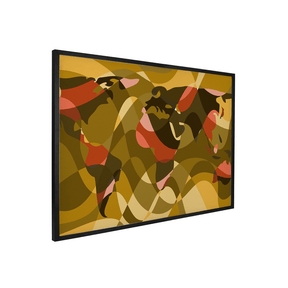 Quadro Decorativo Mapa Mundi 2 | Andre Kaercher - Meu Rodapé