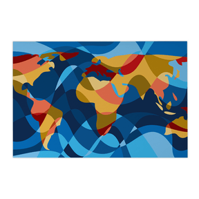 Quadro Decorativo Mapa Mundi 3 | Andre Kaercher - Meu Rodapé
