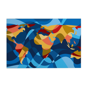 Quadro Decorativo Mapa Mundi 3 | Andre Kaercher - Meu Rodapé