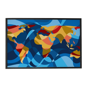 Quadro Decorativo Mapa Mundi 3 | Andre Kaercher - Meu Rodapé
