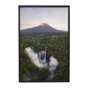 Quadro Decorativo Montanha e Cachoeira | Mundo sem Muros - Meu Rodapé