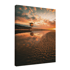 Quadro Decorativo Nascer do Sol na Praia | Samuel Pereira - Meu Rodapé