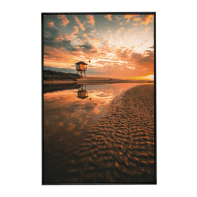 Quadro Decorativo Nascer do Sol na Praia | Samuel Pereira - Meu Rodapé