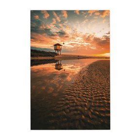 Quadro Decorativo Nascer do Sol na Praia | Samuel Pereira - Meu Rodapé