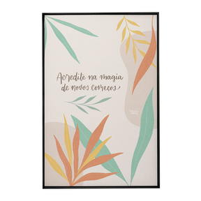 Quadro Decorativo Novos Começos | Nathalia Piovezan - Meu Rodapé