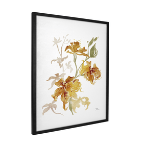 Quadro Decorativo Orquídea Laranja | Thaís Mota - Meu Rodapé
