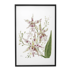 Quadro Decorativo Orquídea Pintada Branca | Thaís Mota - Meu Rodapé