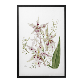 Quadro Decorativo Orquídea Pintada Branca | Thaís Mota - Meu Rodapé