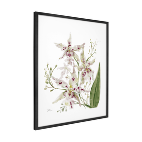 Quadro Decorativo Orquídea Pintada Branca | Thaís Mota - Meu Rodapé