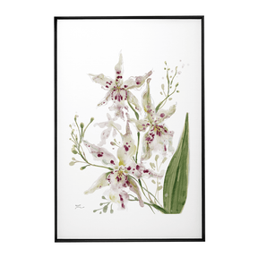 Quadro Decorativo Orquídea Pintada Branca | Thaís Mota - Meu Rodapé