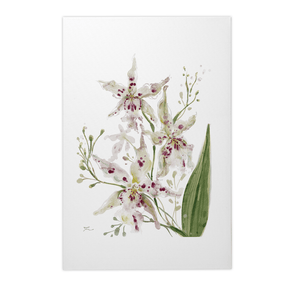 Quadro Decorativo Orquídea Pintada Branca | Thaís Mota - Meu Rodapé