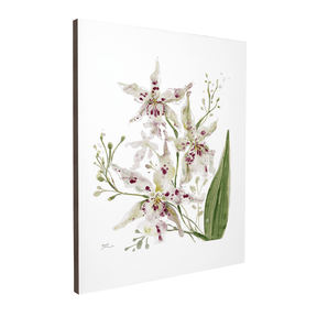 Quadro Decorativo Orquídea Pintada Branca | Thaís Mota - Meu Rodapé