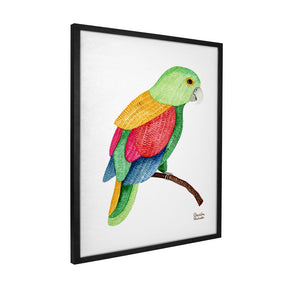 Quadro Decorativo Papagaio Bordado | Camila Pasinato - Meu Rodapé