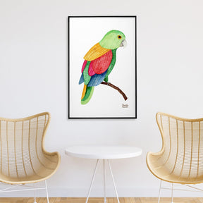 Quadro Decorativo Papagaio Bordado | Camila Pasinato - Meu Rodapé
