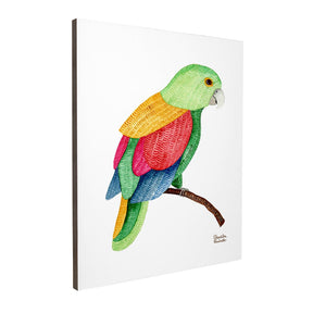 Quadro Decorativo Papagaio Bordado | Camila Pasinato - Meu Rodapé