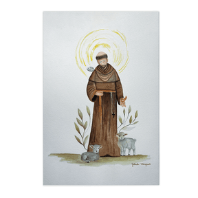 Quadro Decorativo Proteção - São Francisco de Assis | Gabriela Mongruel - Meu Rodapé