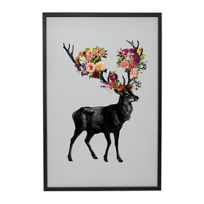 Quadro Decorativo Spring Itself Deer Floral | Tobias Fonseca - Meu Rodapé