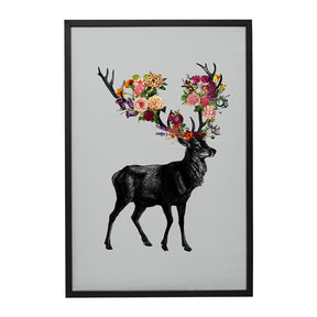 Quadro Decorativo Spring Itself Deer Floral | Tobias Fonseca - Meu Rodapé