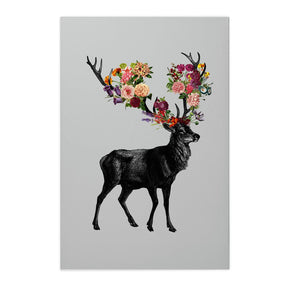 Quadro Decorativo Spring Itself Deer Floral | Tobias Fonseca - Meu Rodapé
