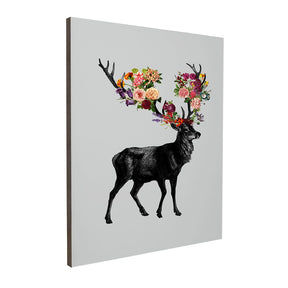 Quadro Decorativo Spring Itself Deer Floral | Tobias Fonseca - Meu Rodapé