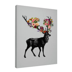 Quadro Decorativo Spring Itself Deer Floral | Tobias Fonseca - Meu Rodapé
