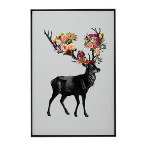 Quadro Decorativo Spring Itself Deer Floral | Tobias Fonseca - Meu Rodapé