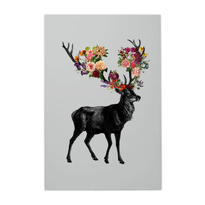 Quadro Decorativo Spring Itself Deer Floral | Tobias Fonseca - Meu Rodapé